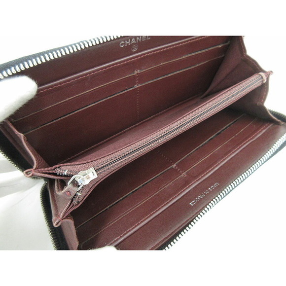 CHANEL Matelasse Long Wallet Black Lambskin - Picture 8 of 10